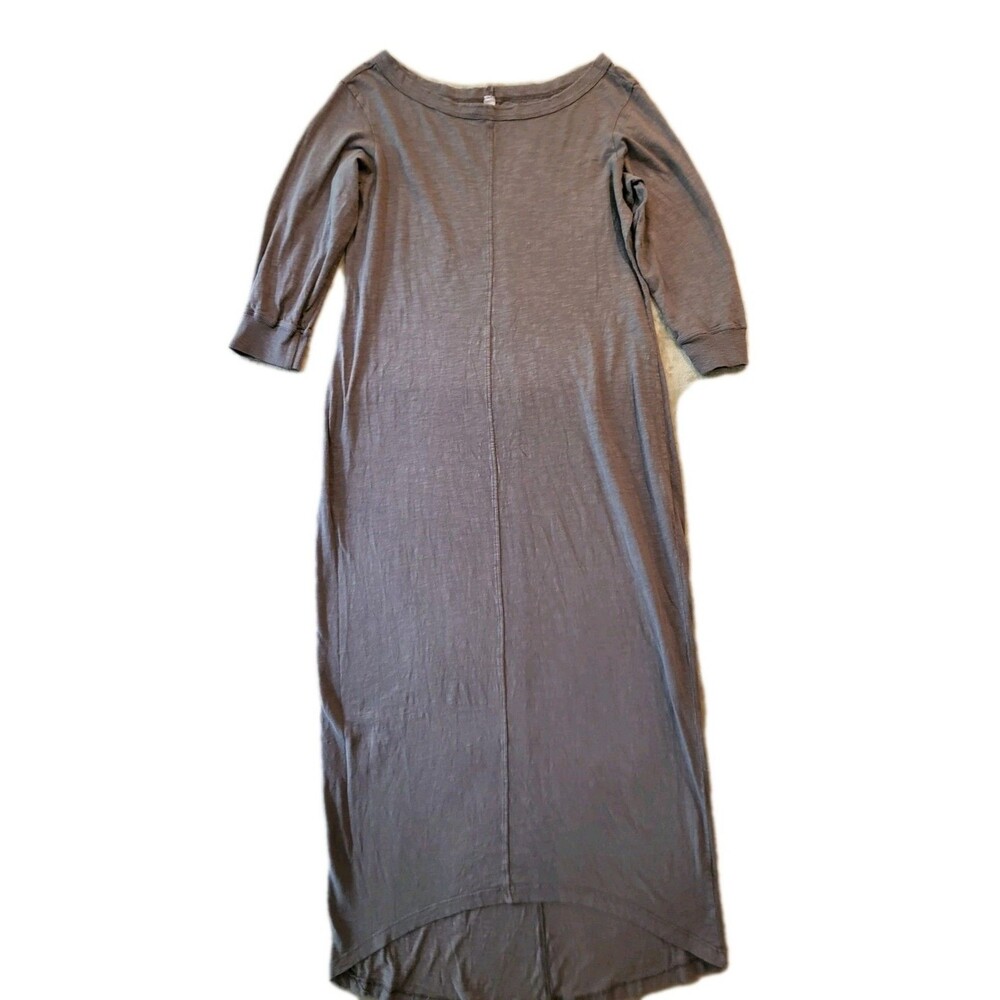 Wilt  T Shirt Dress Women's Large Gray Raw Gusset Seamed Lagenlook Casual